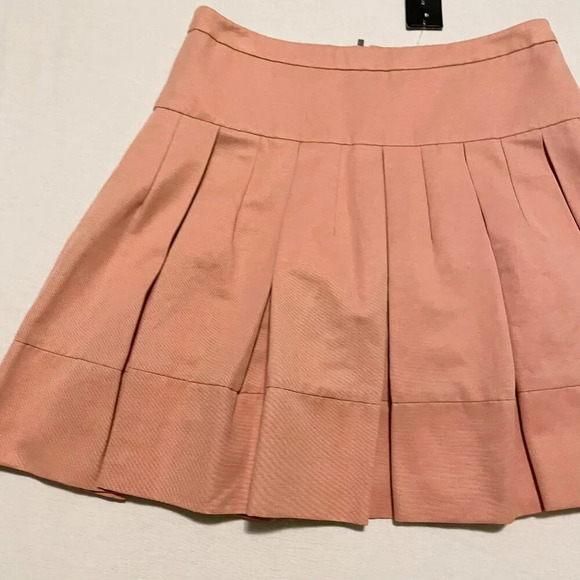 BCBGMaxazria Skirt Womens Size Small Blush Aria Pleated Rear Zip Casual - Picture 3 of 14